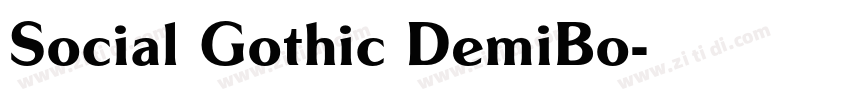 Social Gothic DemiBo字体转换